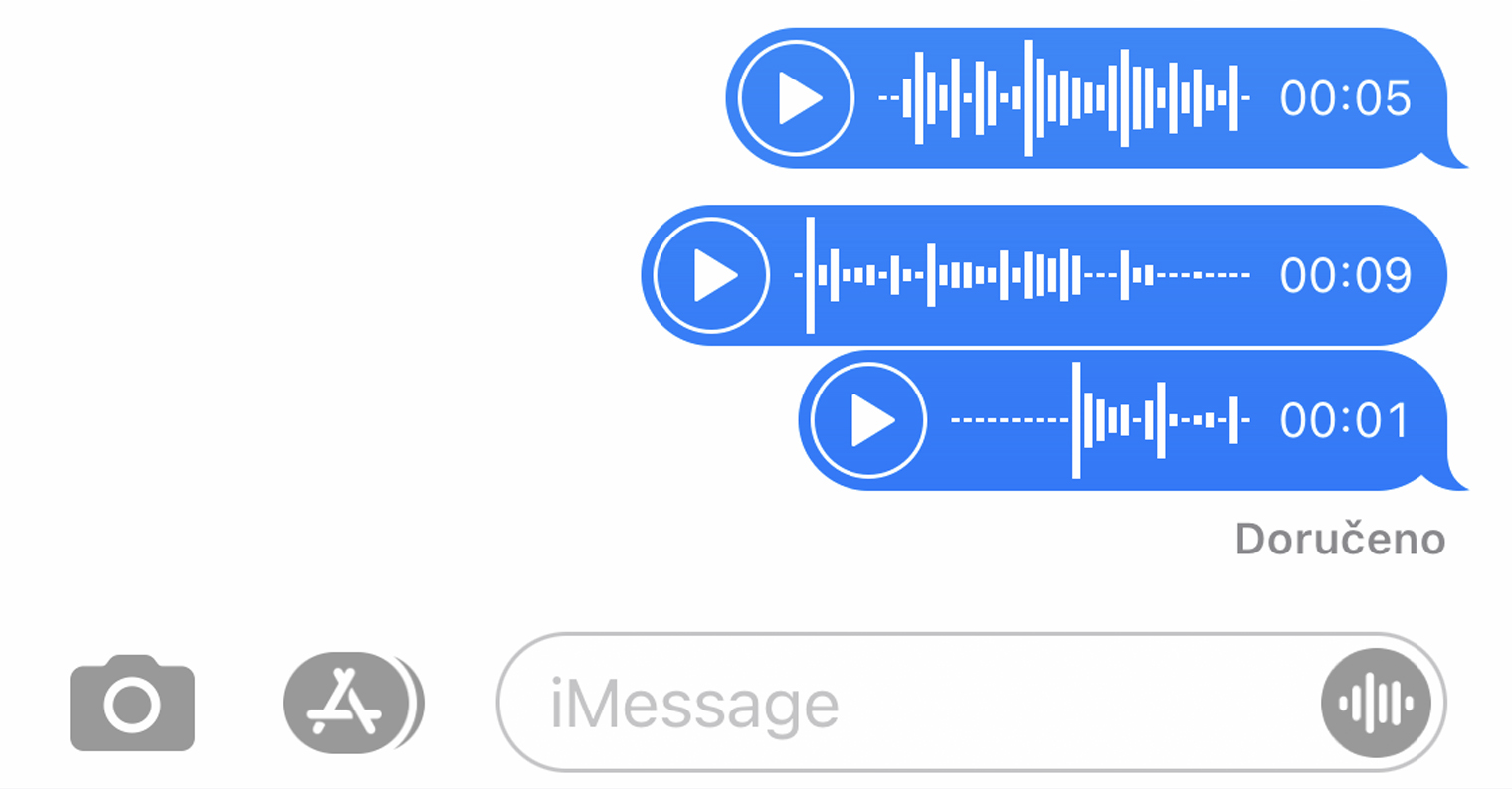 imessage hlasove zpravy ios fb