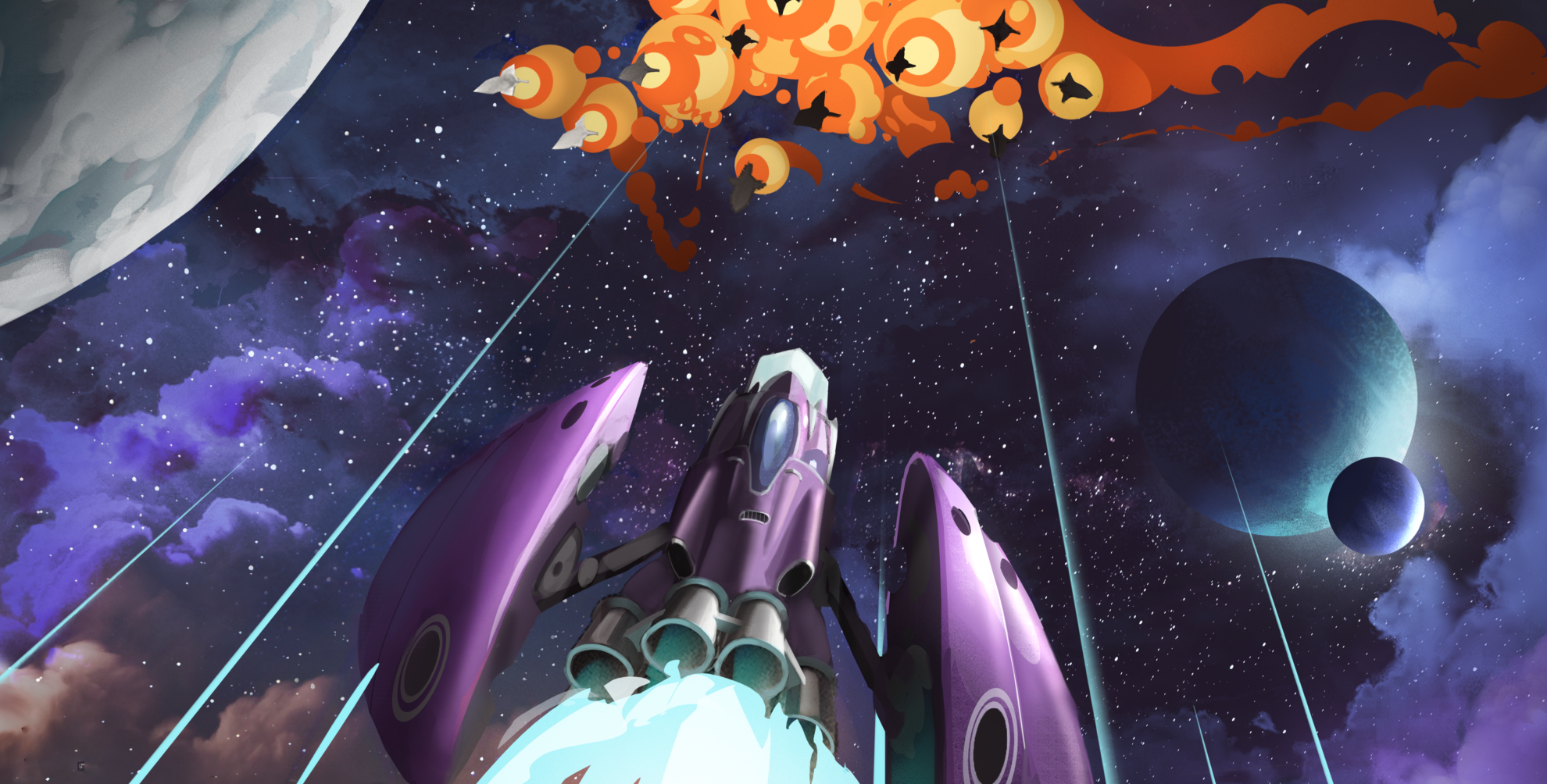 space themed video game art