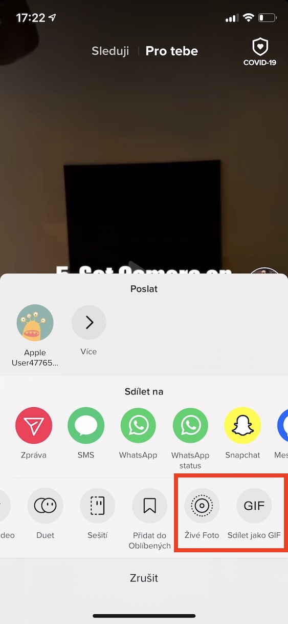 Jak označit video na TikToku?