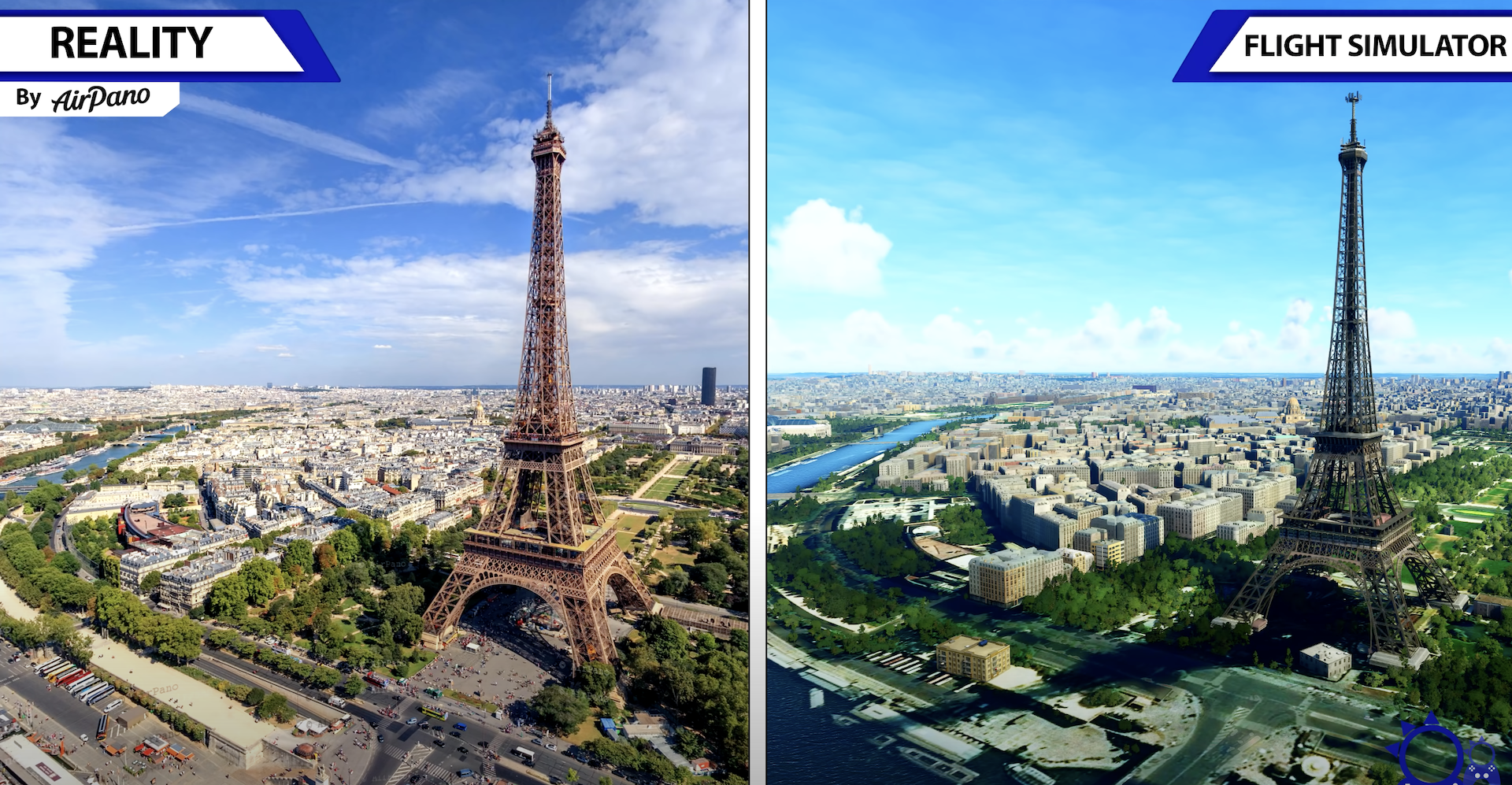 eiffel tower reality vs simulation