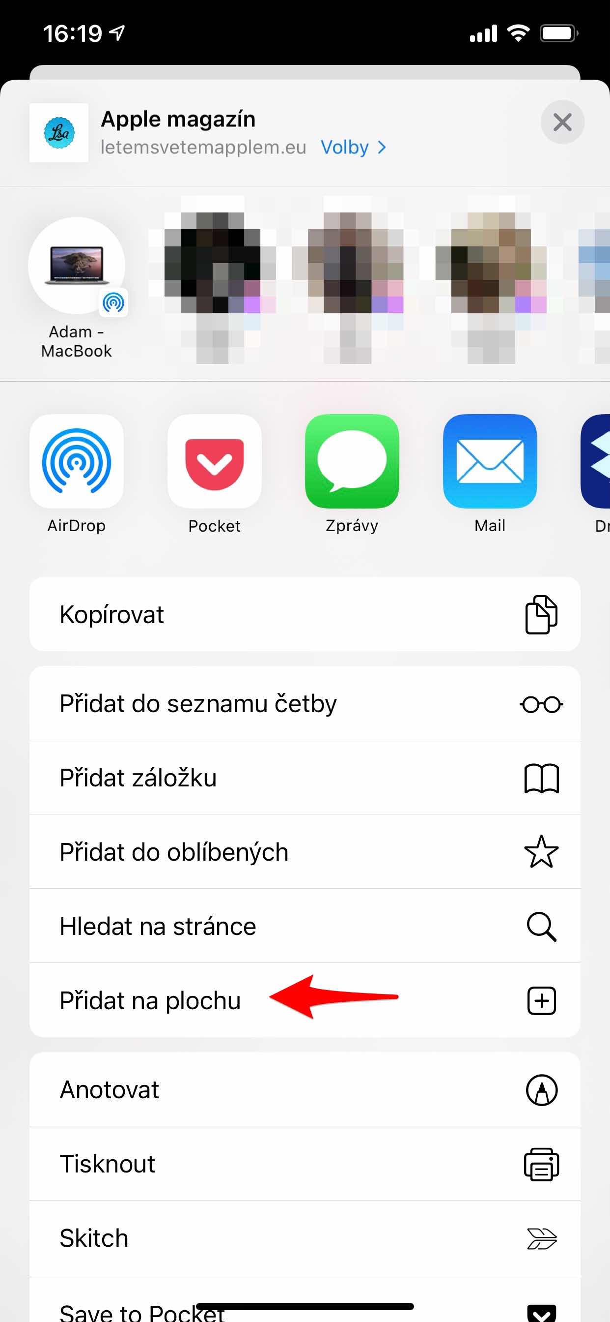 Jak vytvořit zástupce na ploše Iphone?