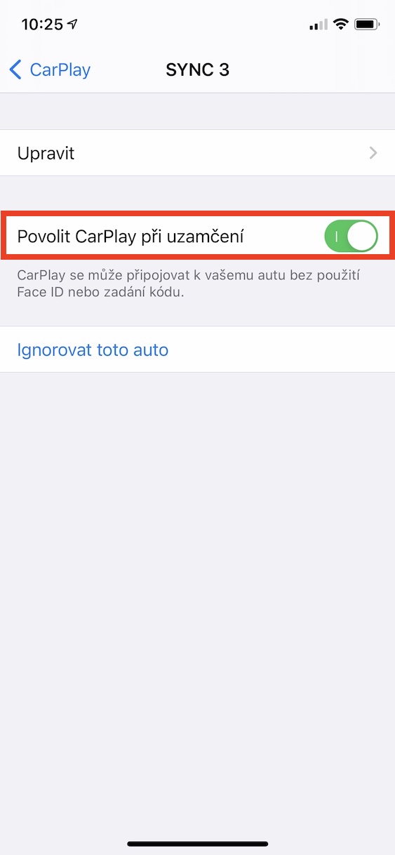 carplay_uzamceni_ios_5 carplay připojení po odemčení