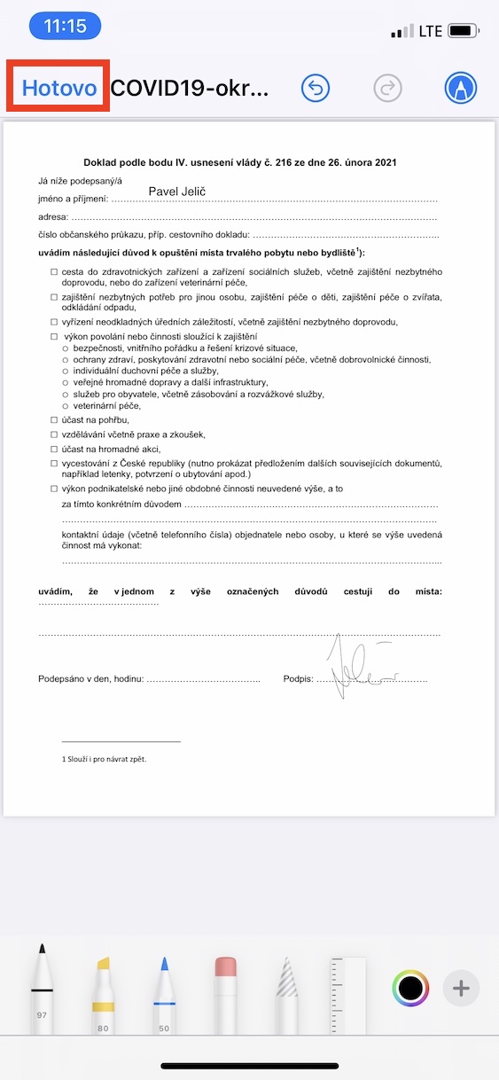 formular_opusteni_okresu_iphone18 Jak vyplnit formulář pro opuštění okresu na iPhone