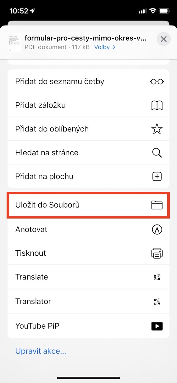 formular_opusteni_okresu_iphone3 Jak vyplnit formulář pro opuštění okresu na iPhone