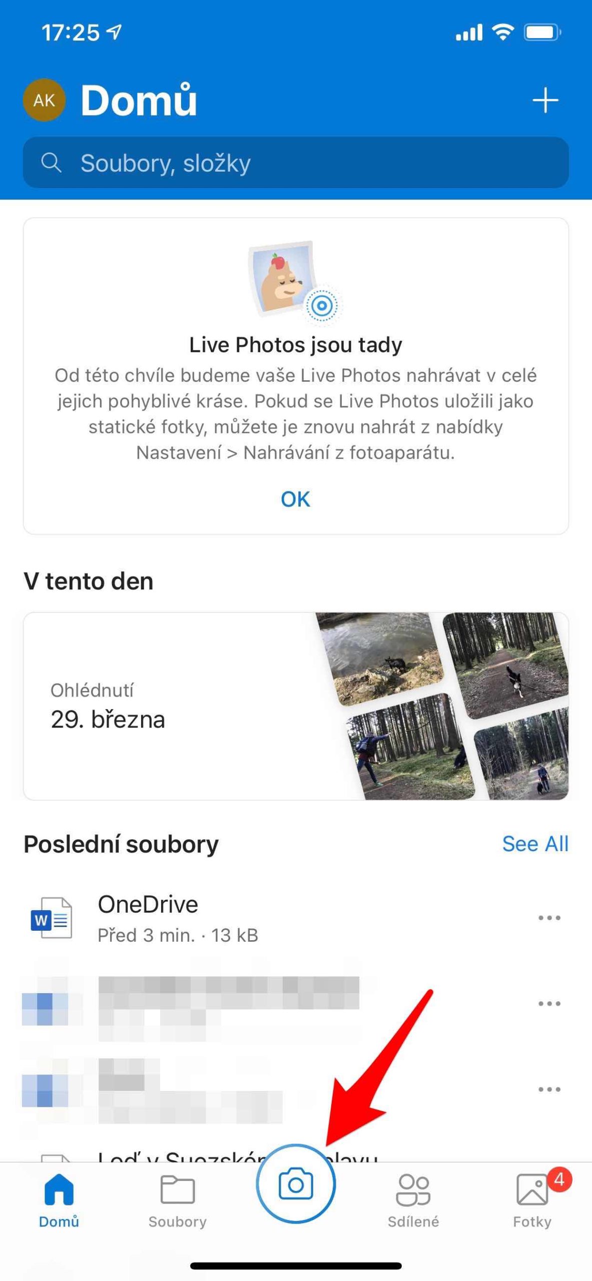 home screen onedrive