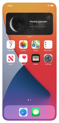 iphone home screen waning crescent