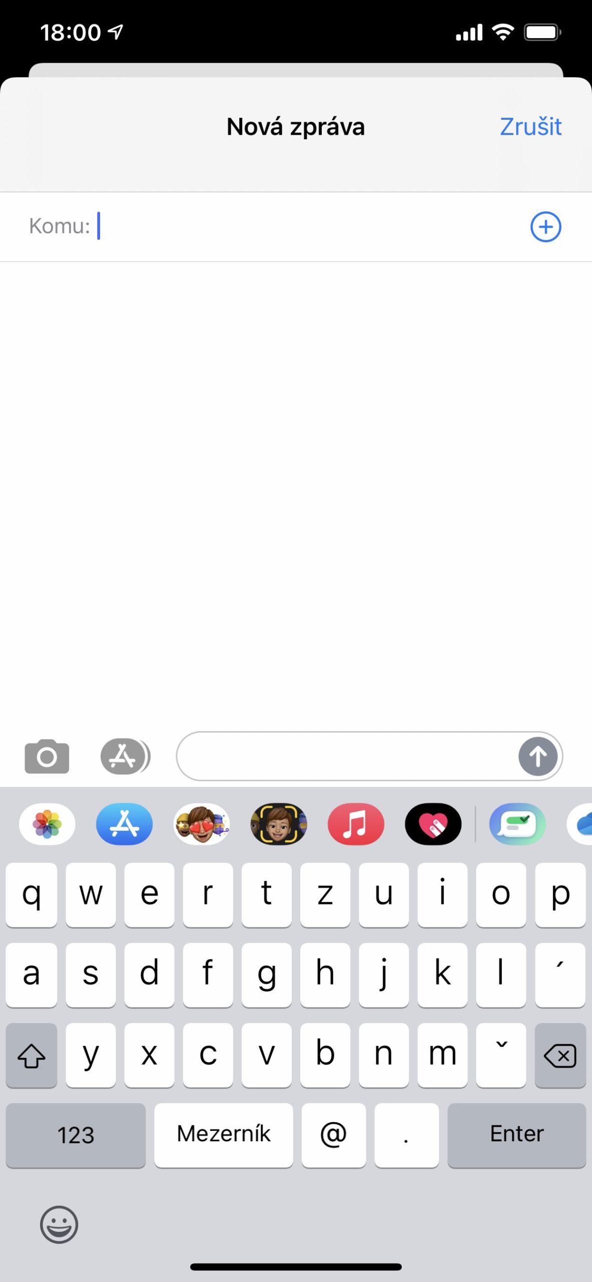 iphone message screen