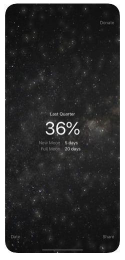 last quarter moon percentage