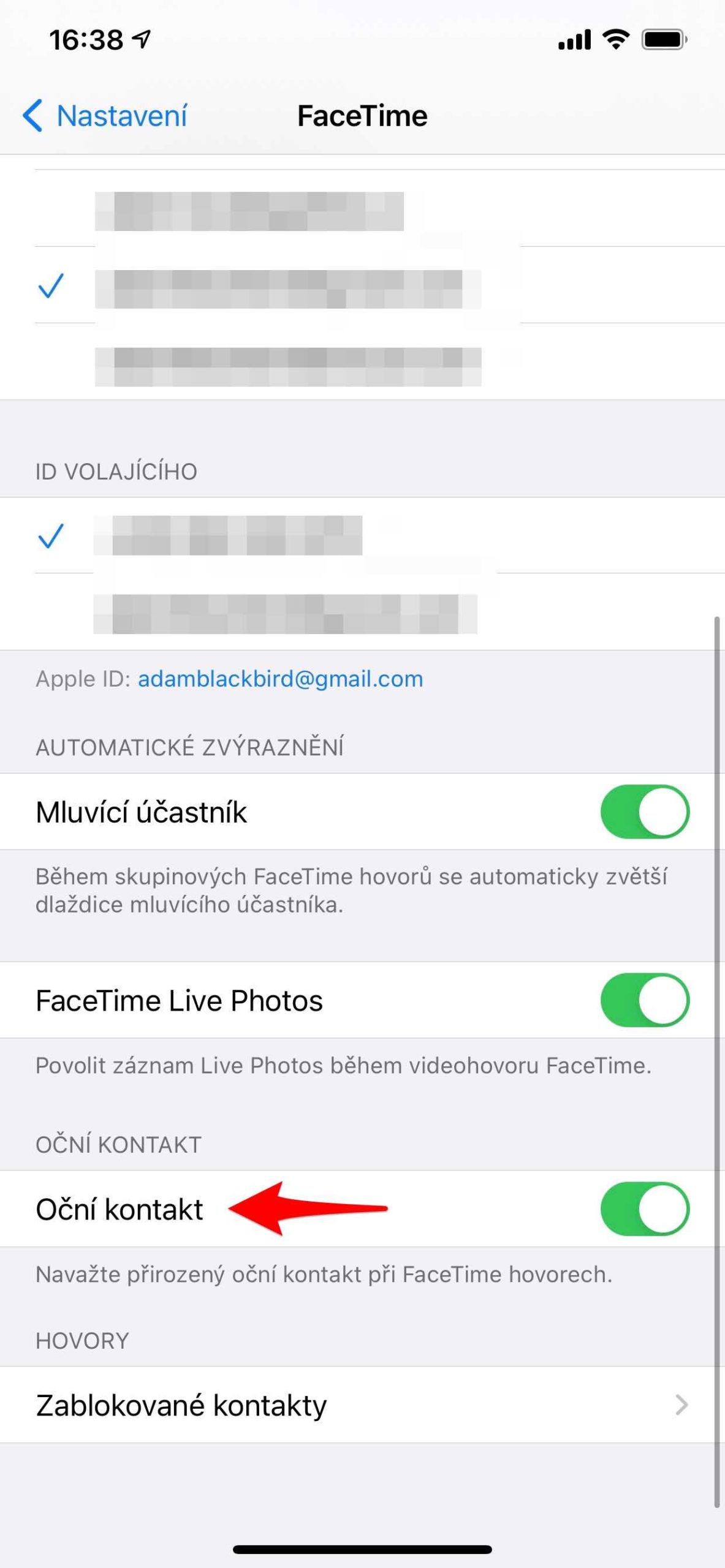 1 FaceTime a oční kontakt 3