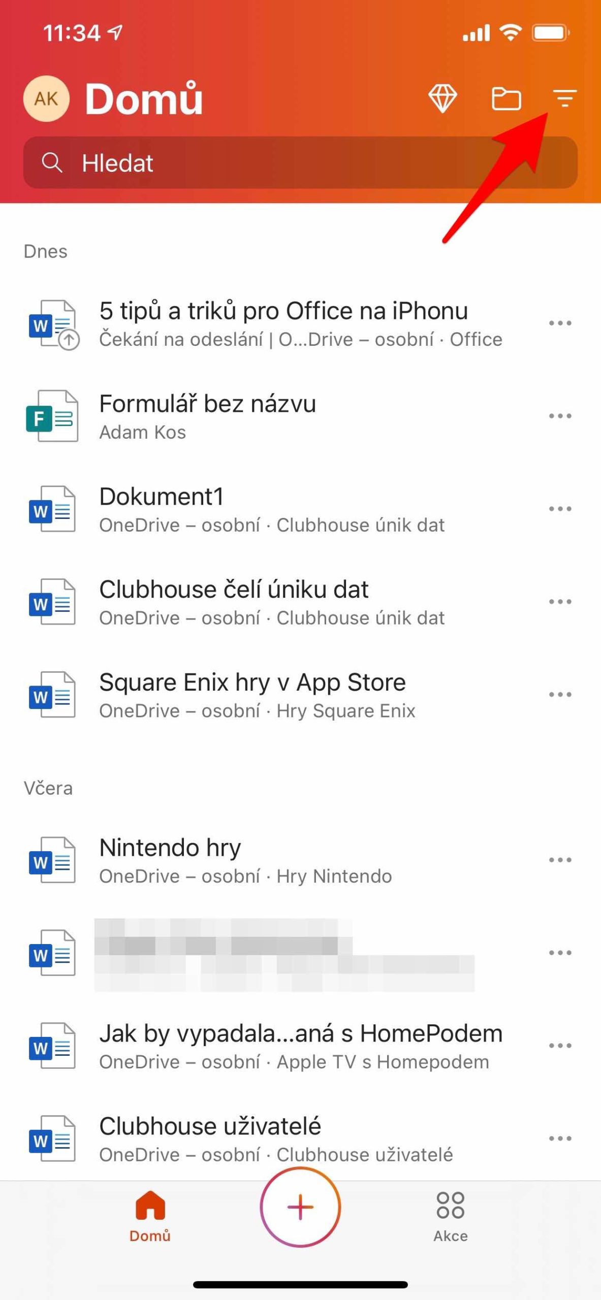 1 Filtry a hledání 1