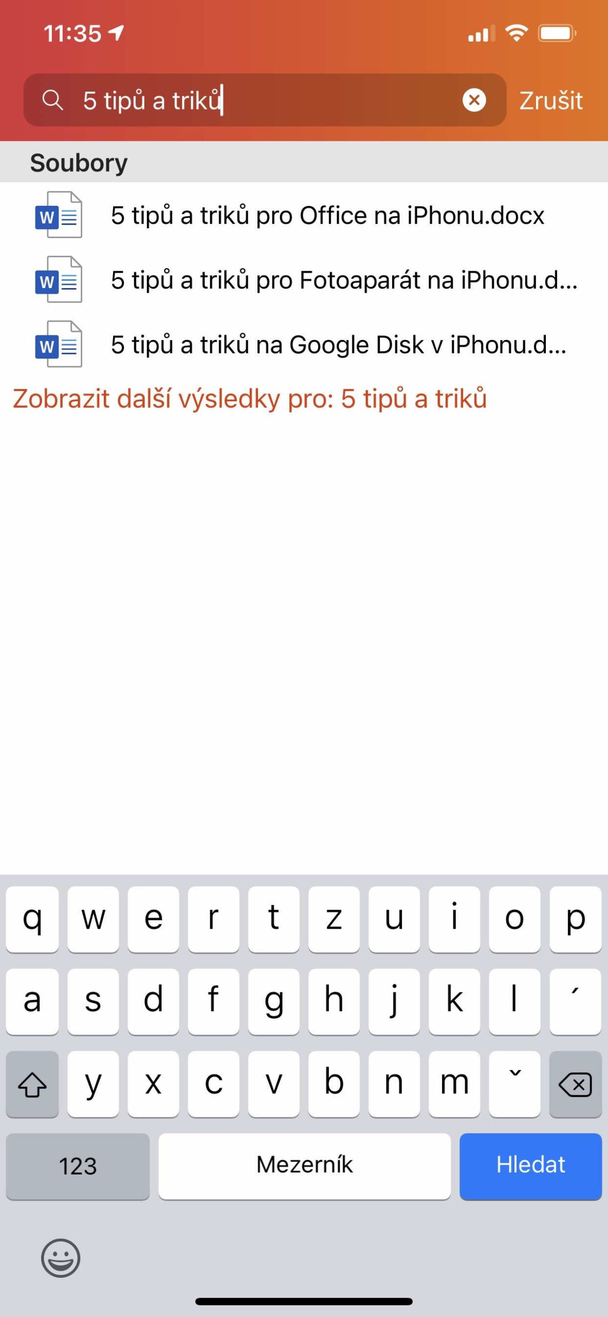 1 Filtry a hledání 5