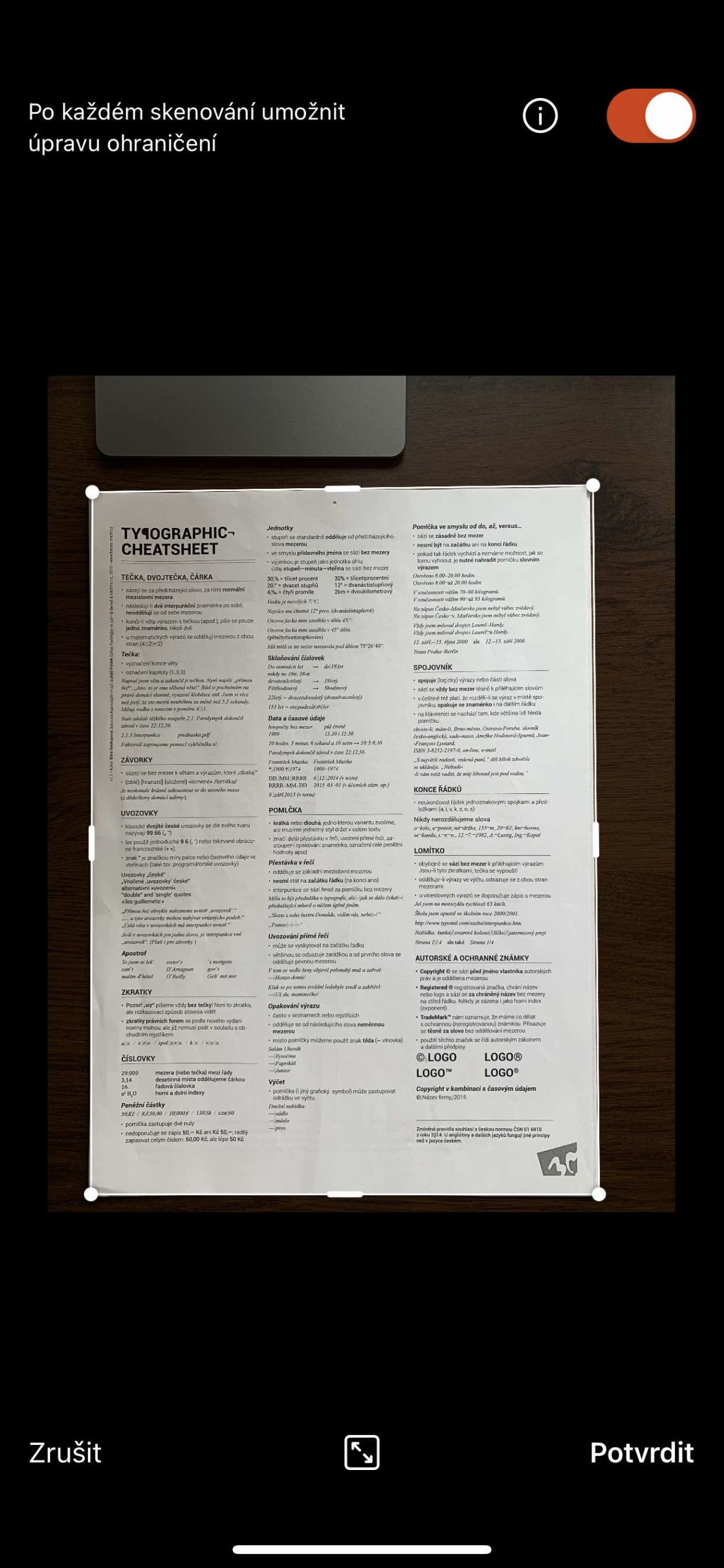 3 Objektiv a skenování dokumentů 4