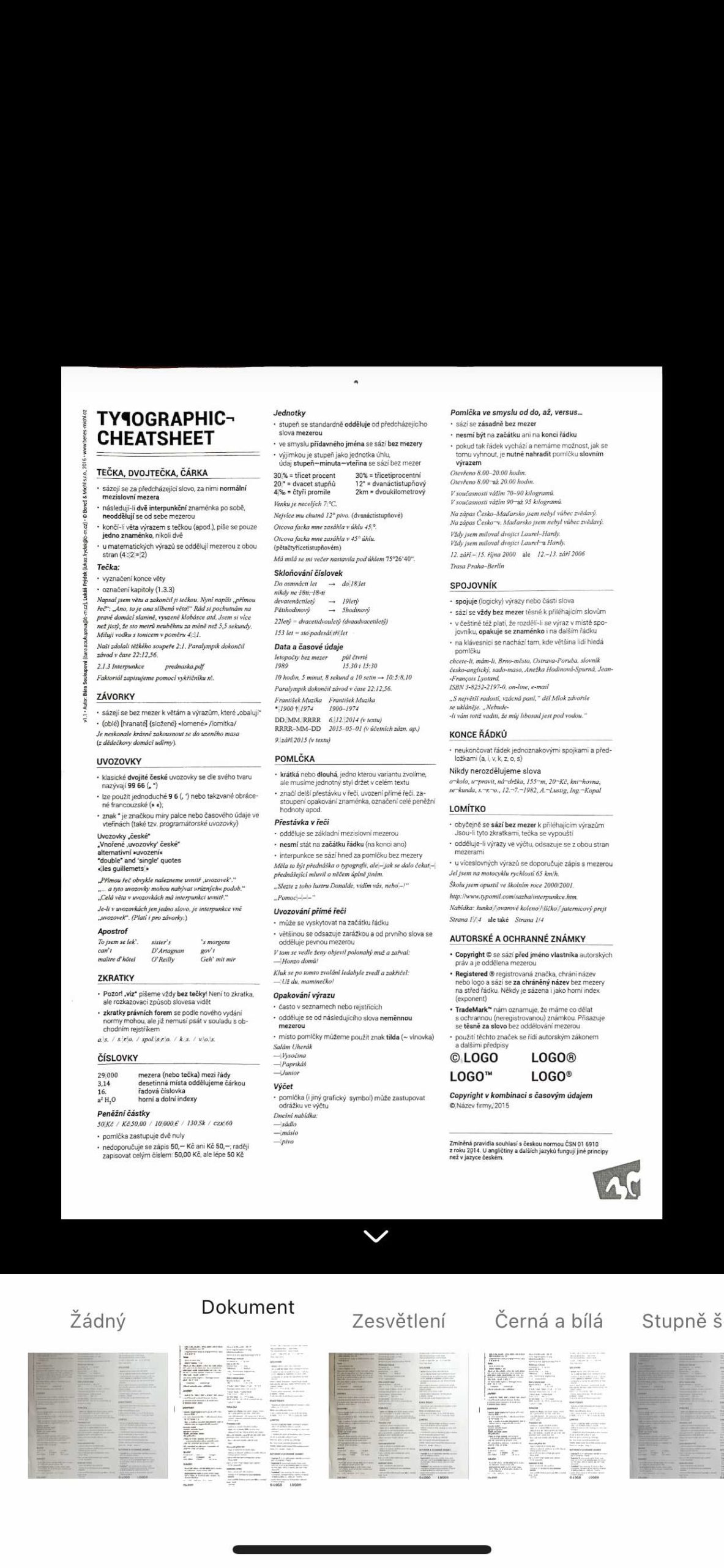 3 Objektiv a skenování dokumentů 6