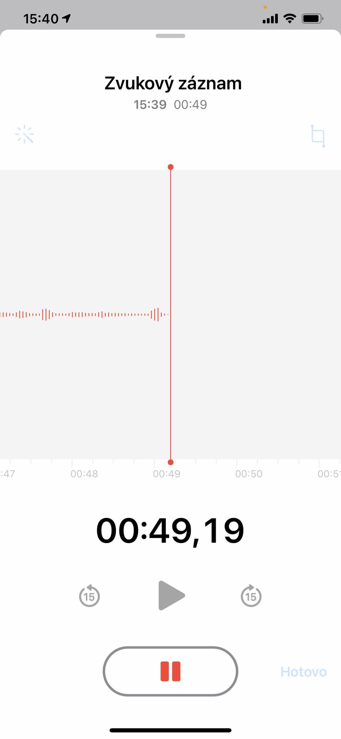 audio recording interface