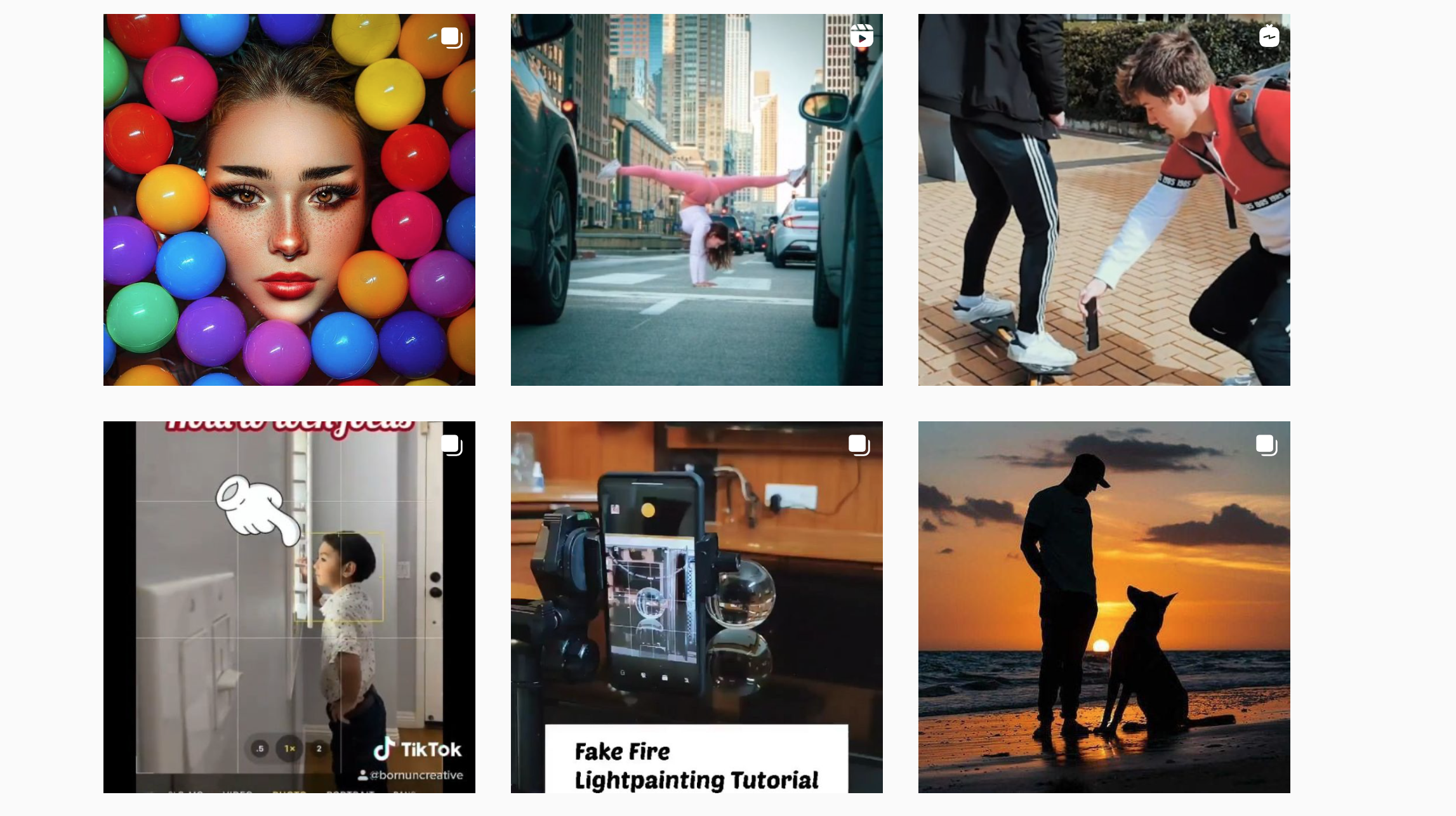 collage of social media images