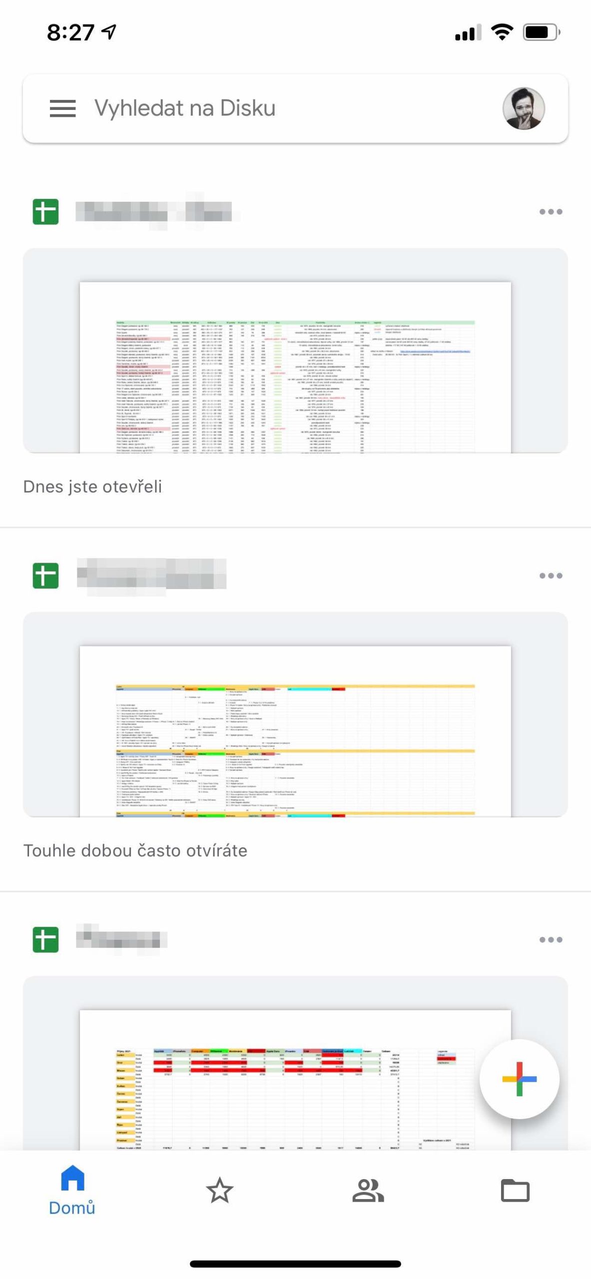 google drive menu navigation