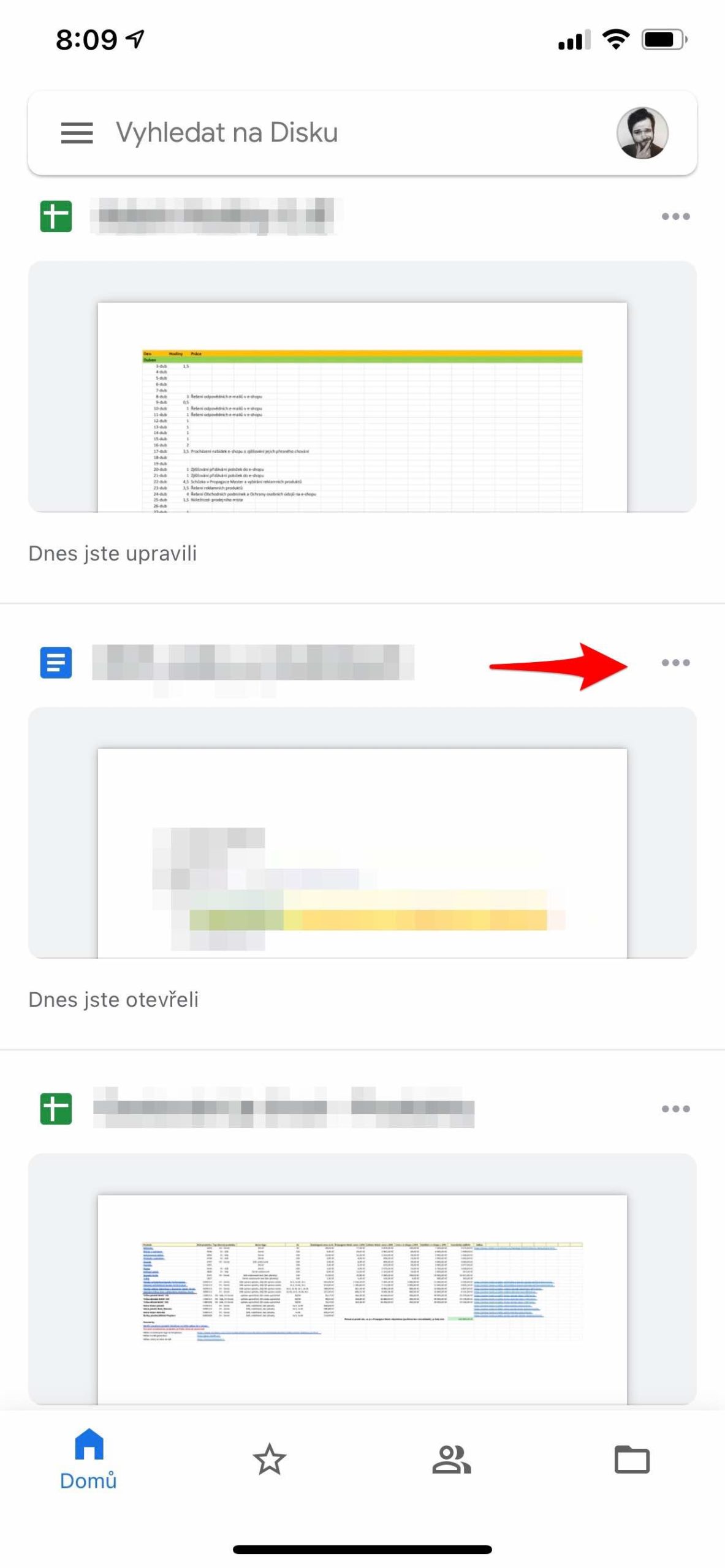 google drive recent documents view