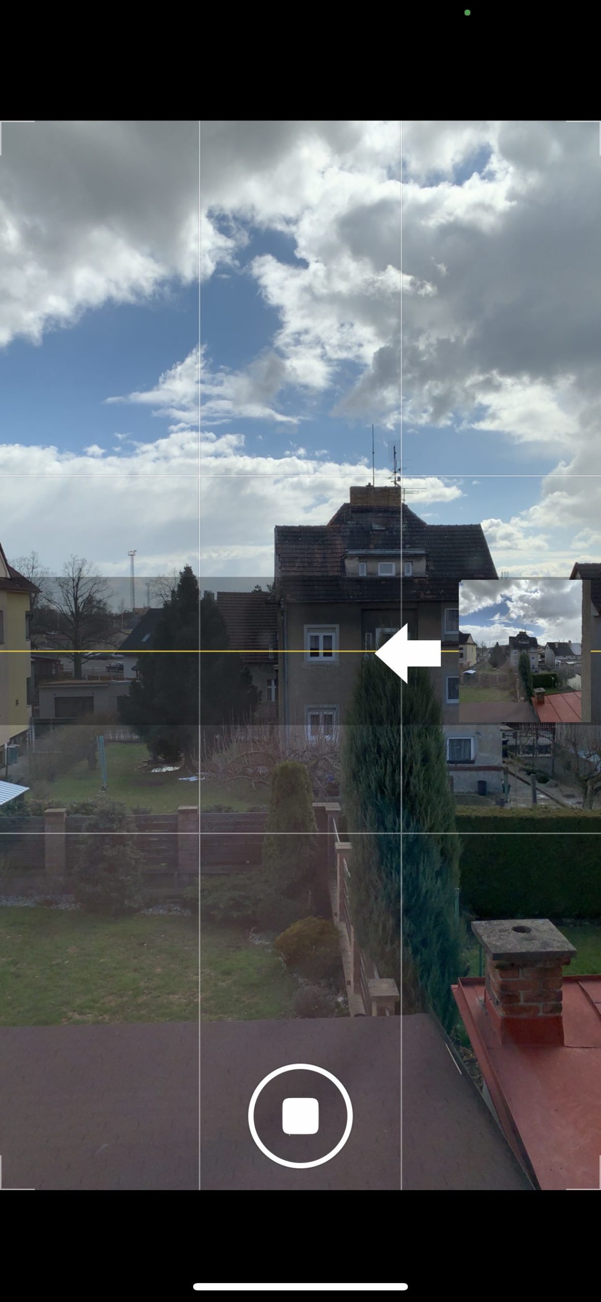 panorama mode view left arrow