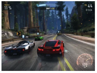 racing game forest race