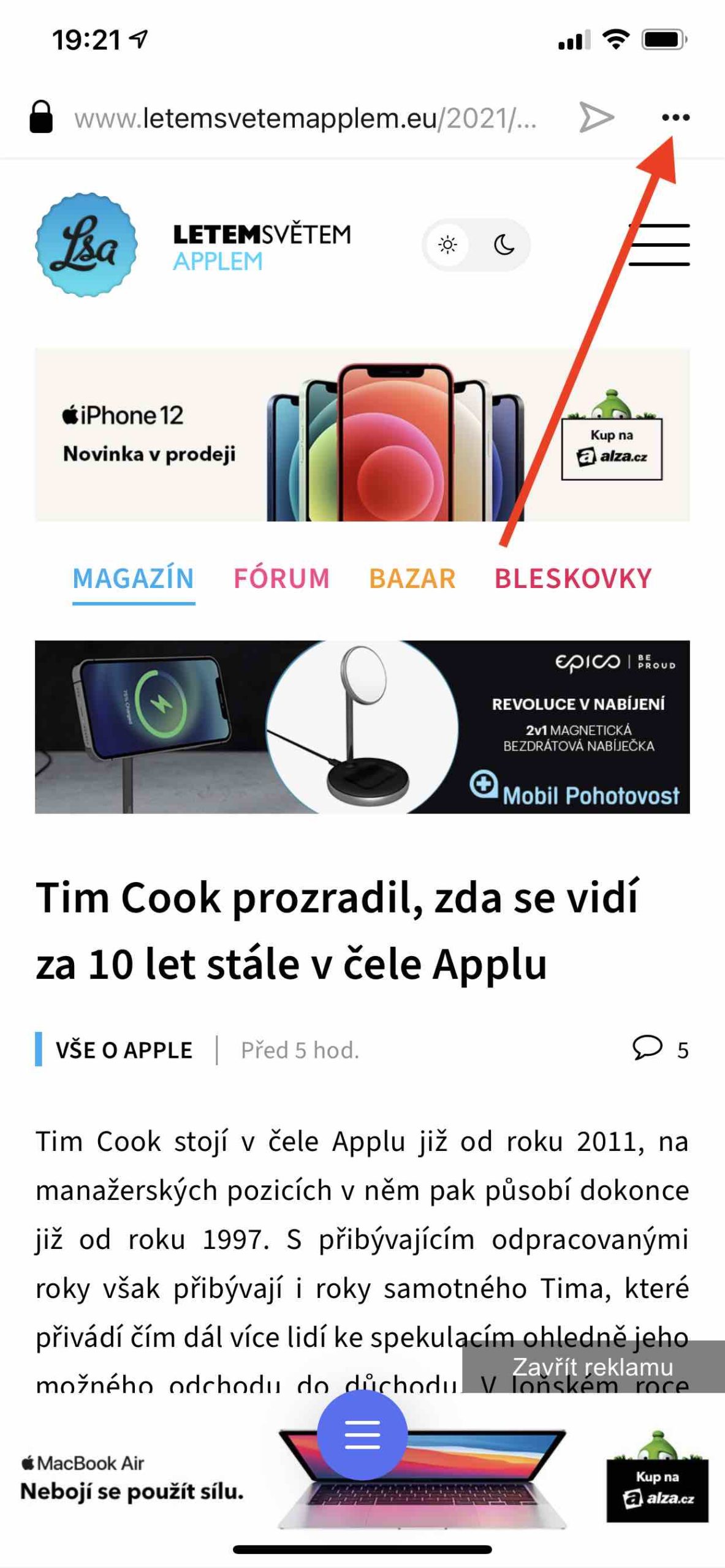 website mobile view article