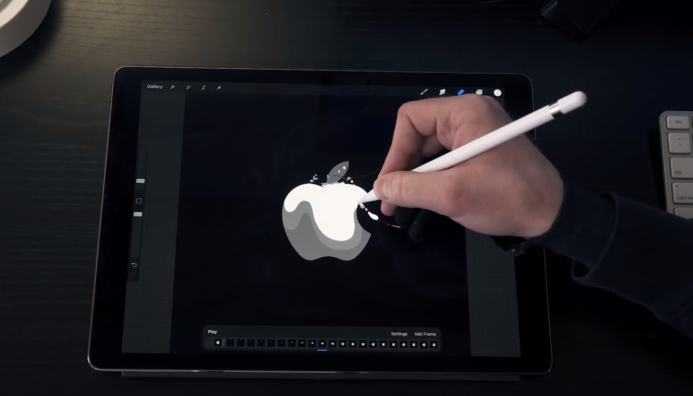 digital drawing on tablet