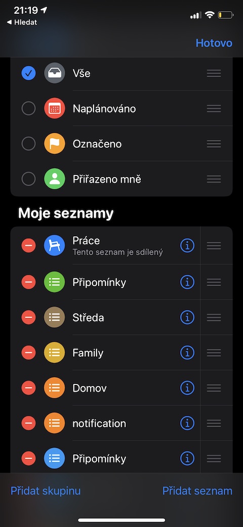 iOS 14.5 Pripominky razeni 4 iOS 14.5 Pripominky razeni