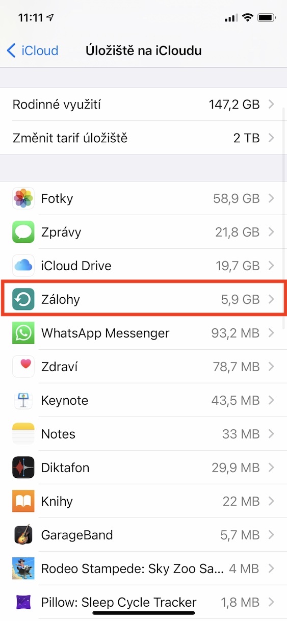 velikost_zalohy_icloud_ios4 zmenšit velikost záloh icloud