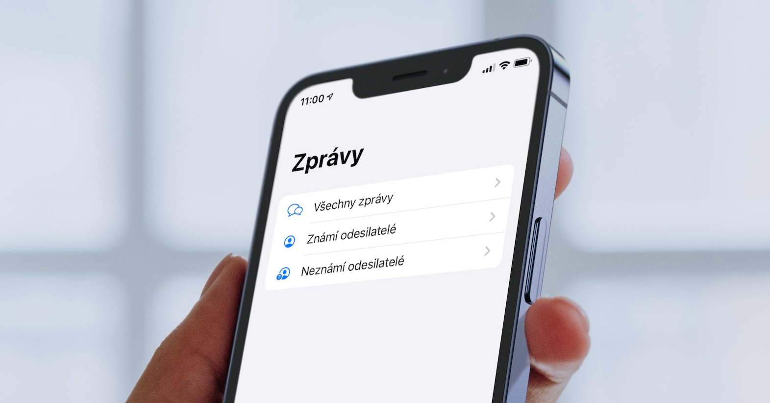filtrování zpráv ios