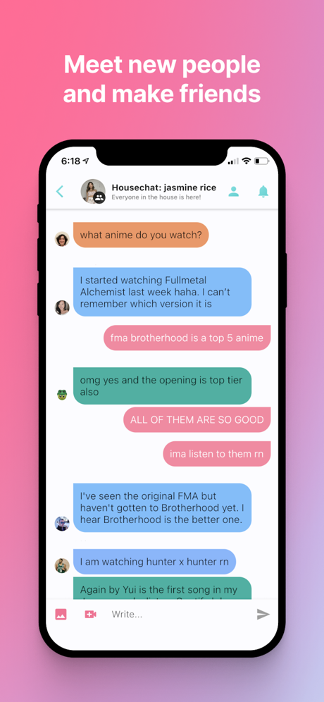 anime chat conversation