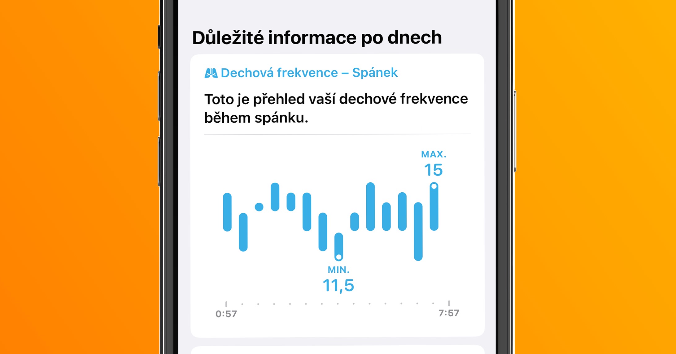 dechová frekvence spánek watchOS 8