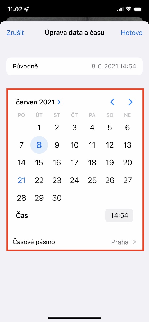 ios15_cas_datum_porizeni1 změna data a času pořízení ios 15