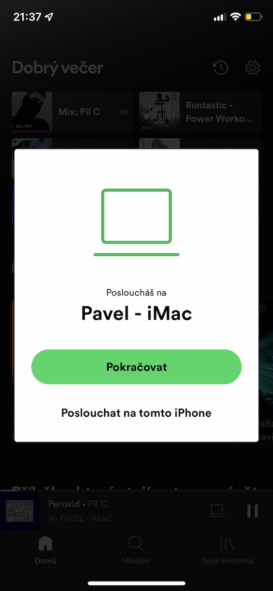 kontinuita_ios_macos_spotify2 kontinuita spotify