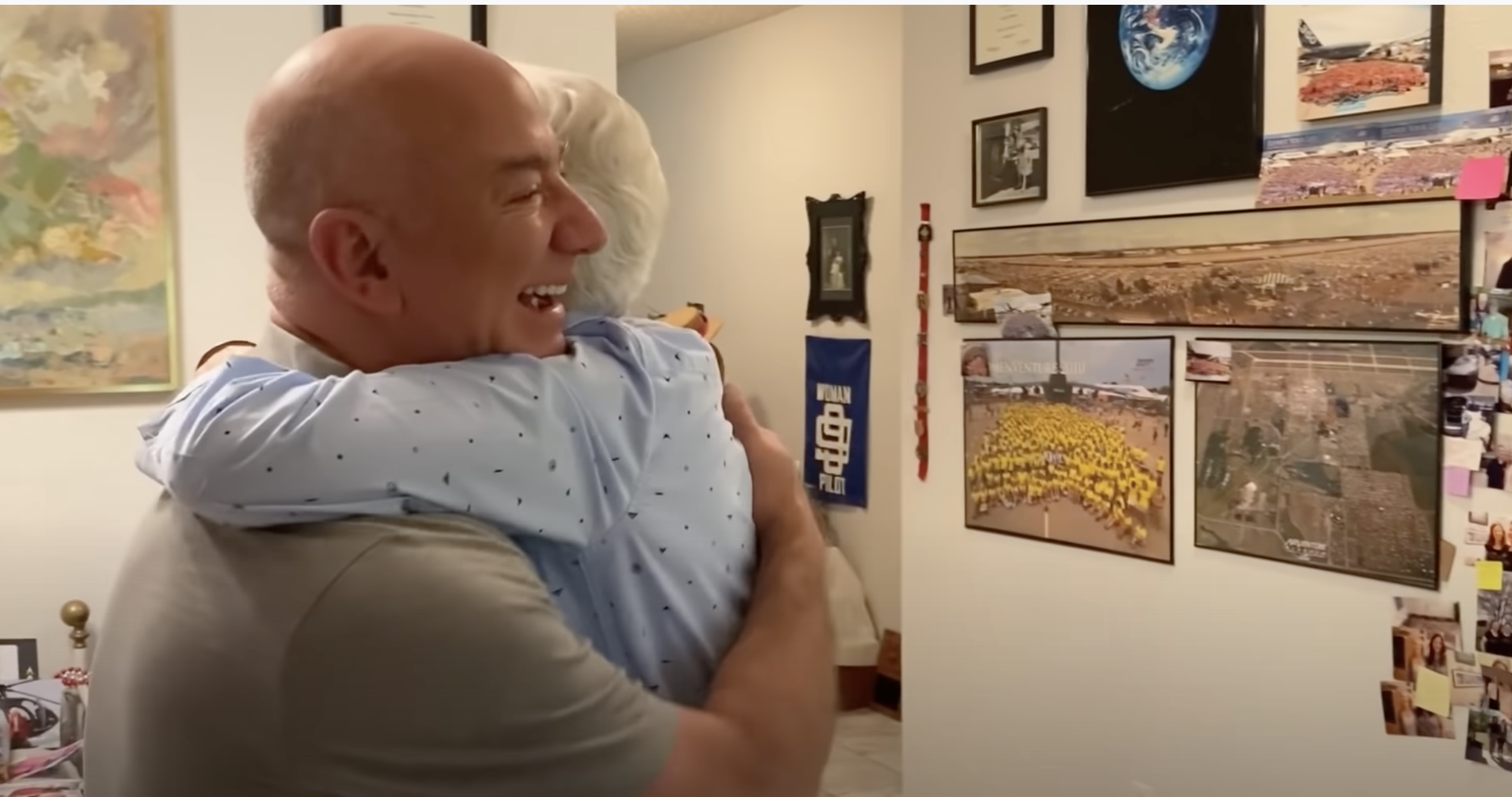 Jeff Bezos and Wally Funk