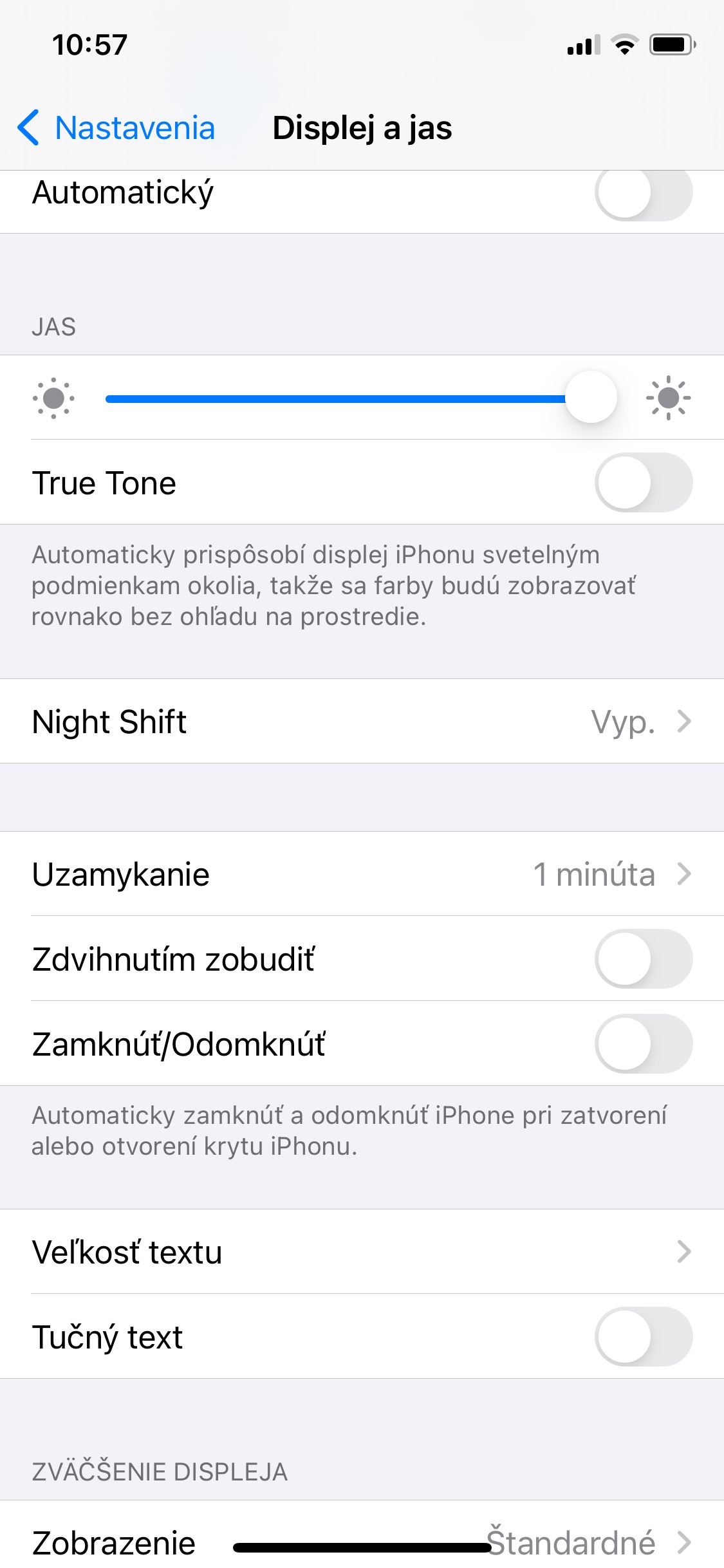 iphone display settings