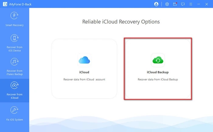 recover-from-icloud-backup iMyFone D-Back