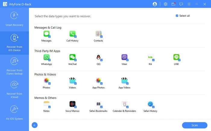 view-icloud-backups-on-dback iMyFone D-Back