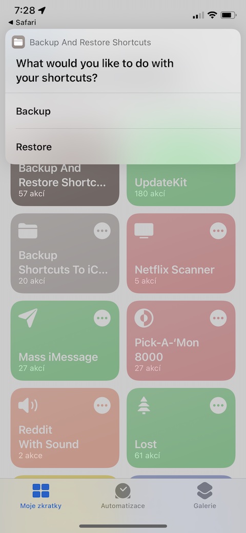 Backup and Restore Shortcuts 3 Backup and Restore Shortcuts