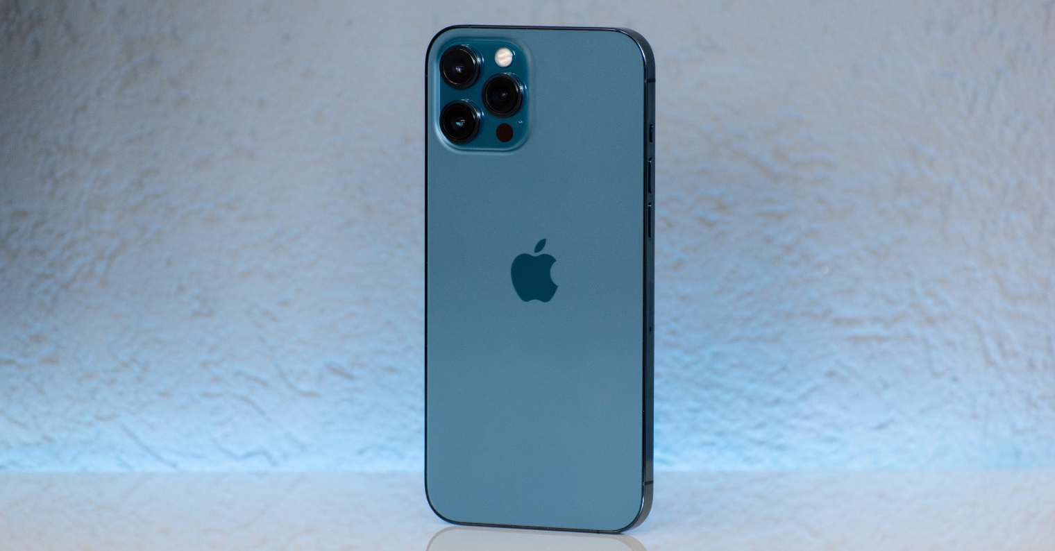 blue smartphone back