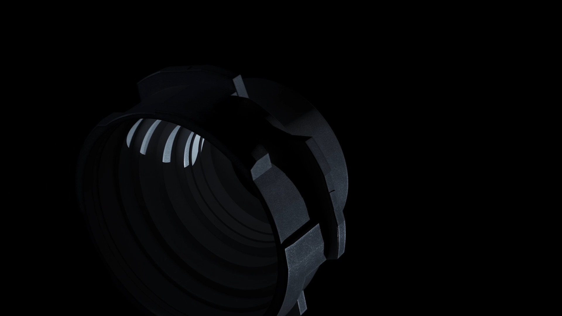 abstract dark cylinder