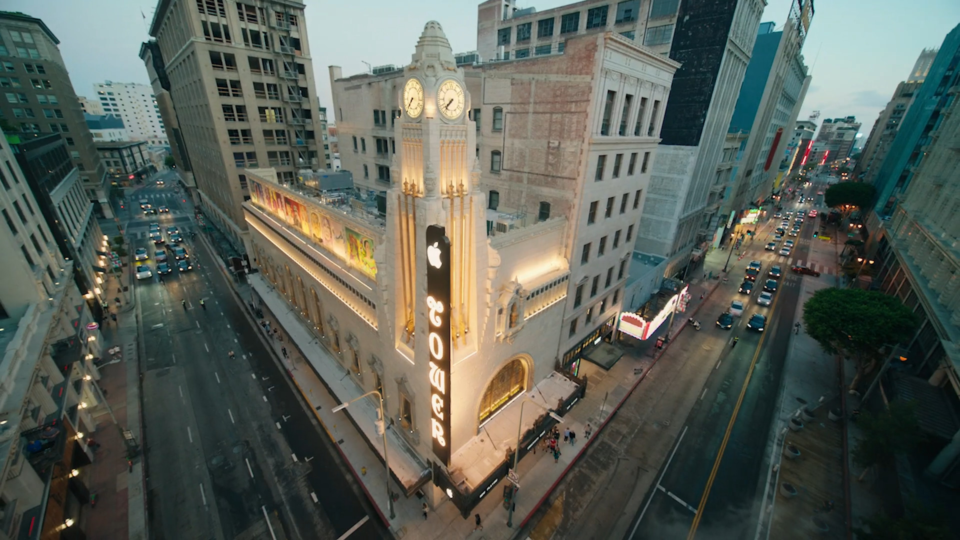 aerial view tower theater