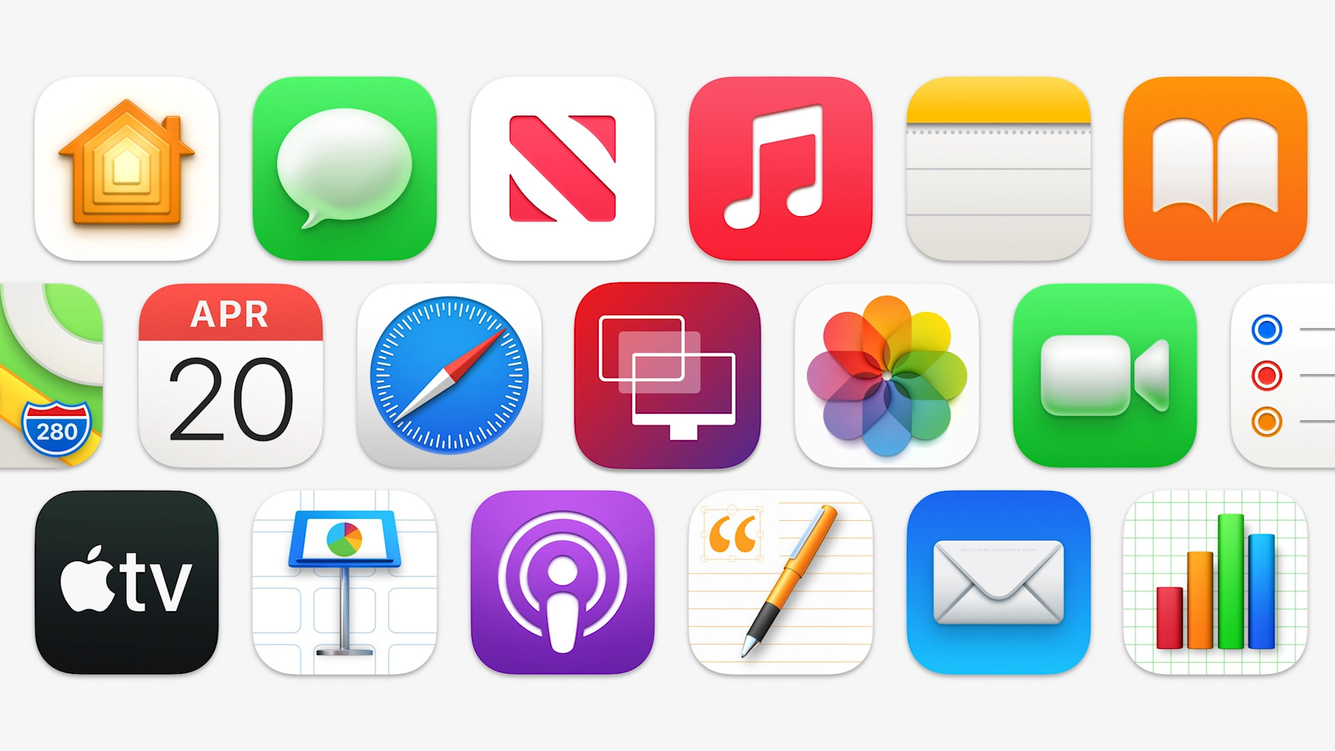 apple app icons grid