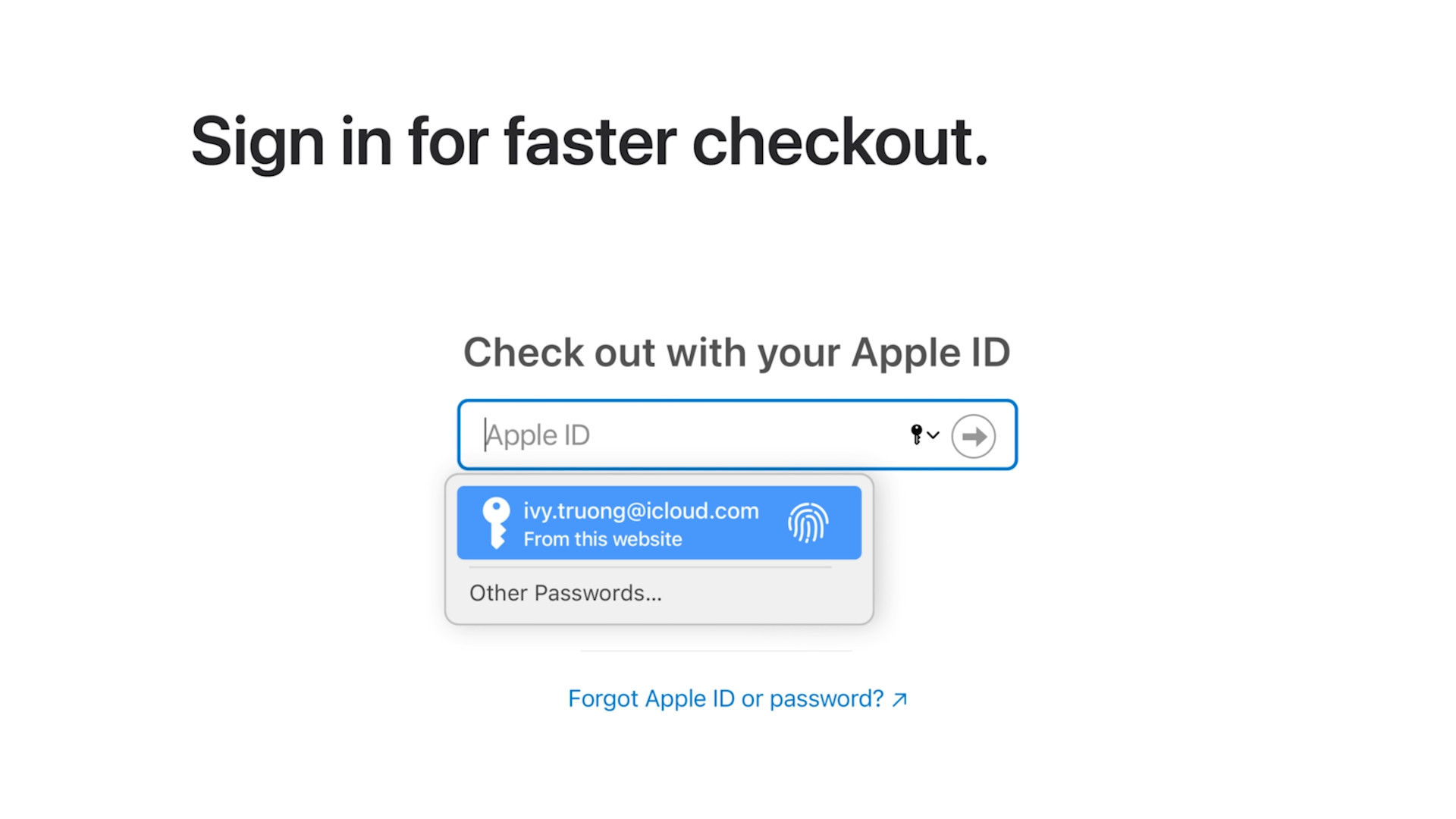 apple id sign in page