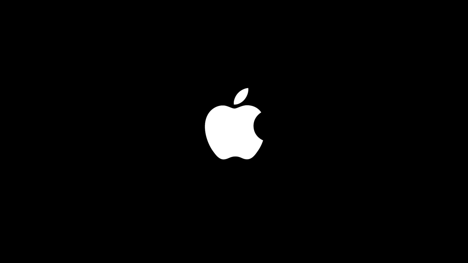 apple logo black background