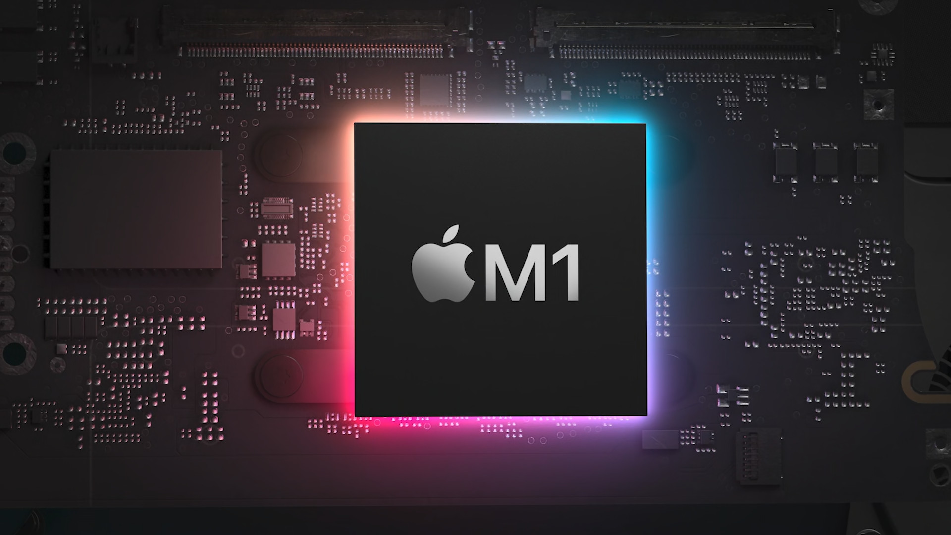 apple m1 chip closeup