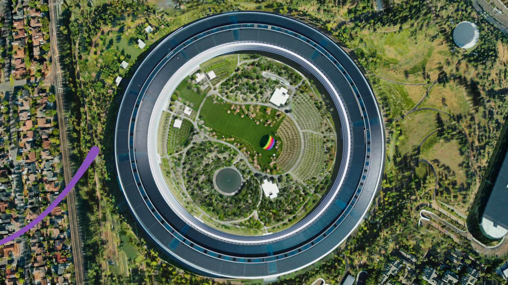apple park aerial view