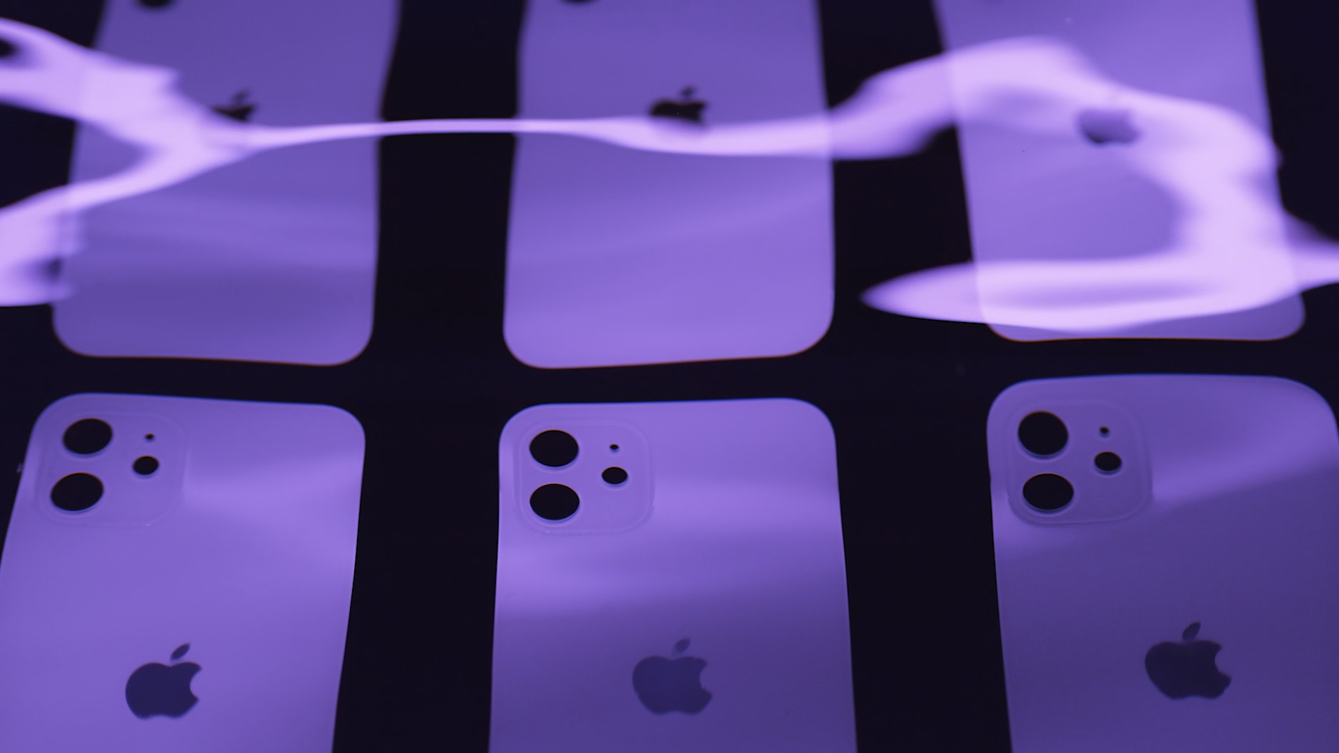 apple phones purple reflection