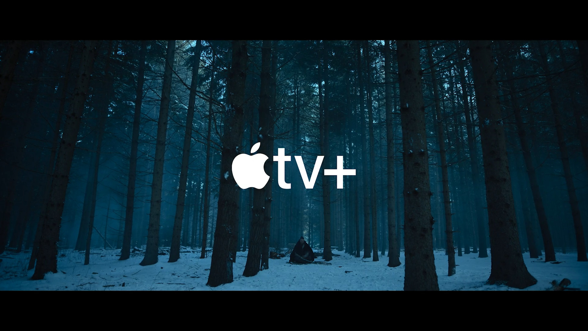 apple tv plus logo in forest
