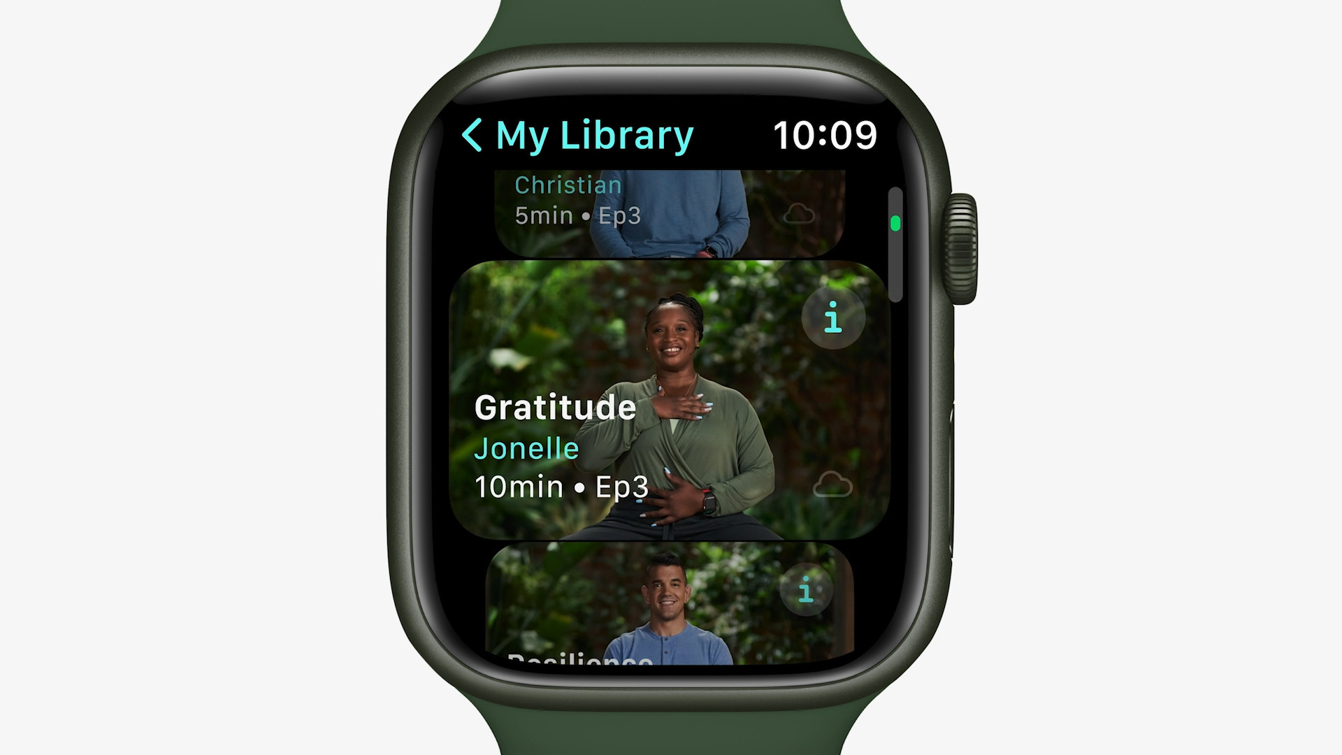 apple watch fitness library