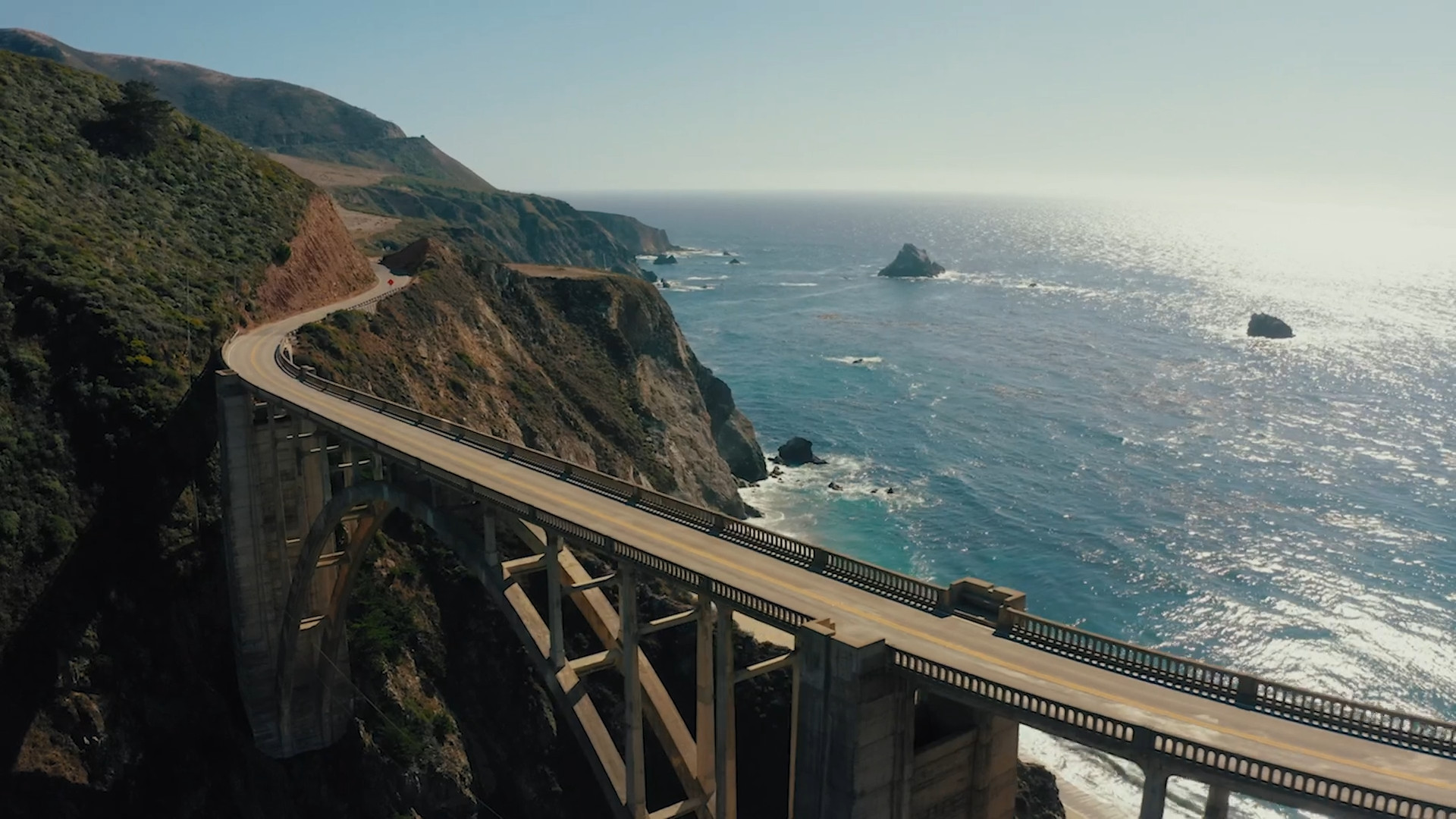 bixby creek bridge coastal view