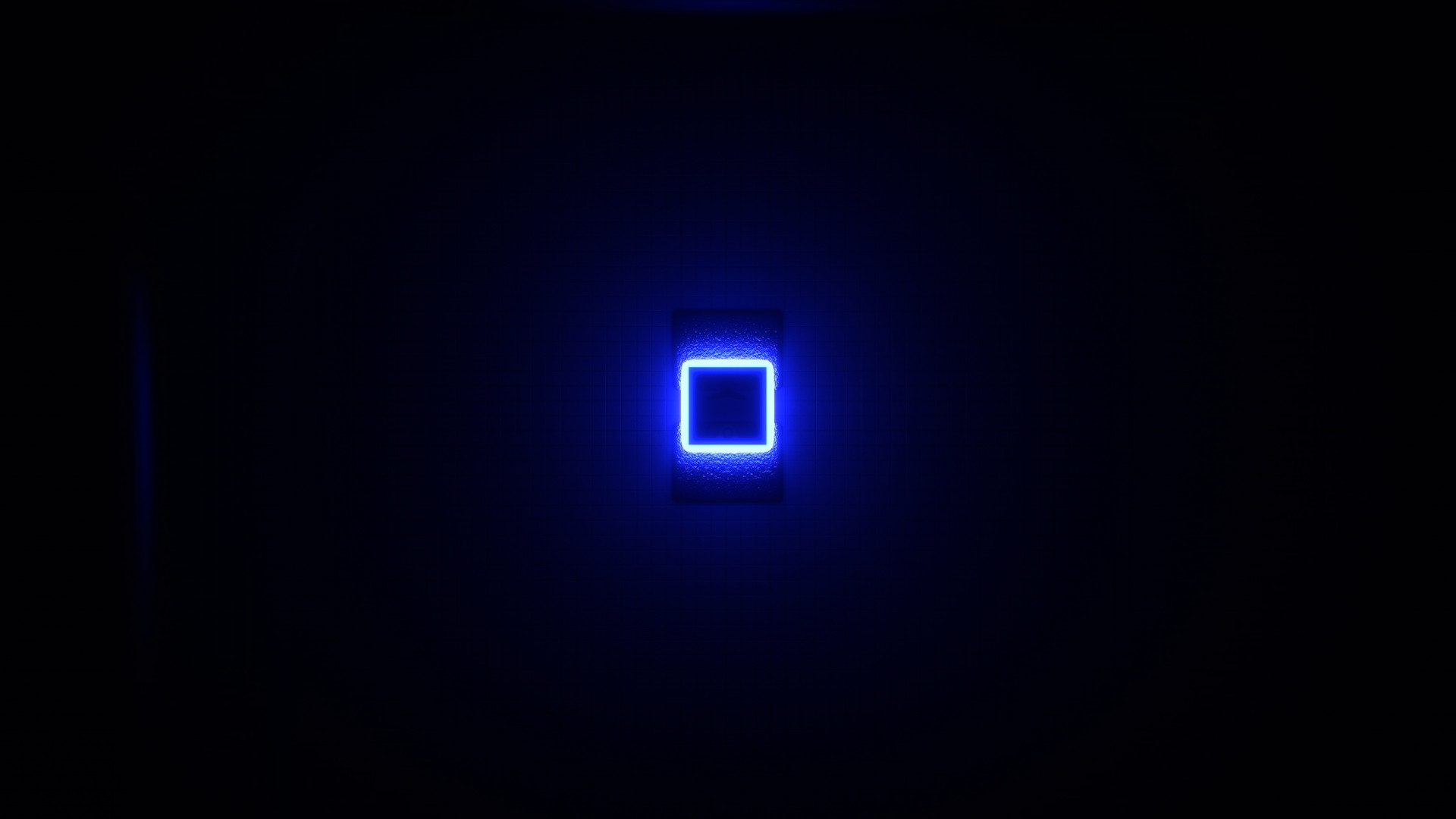 blue glowing square
